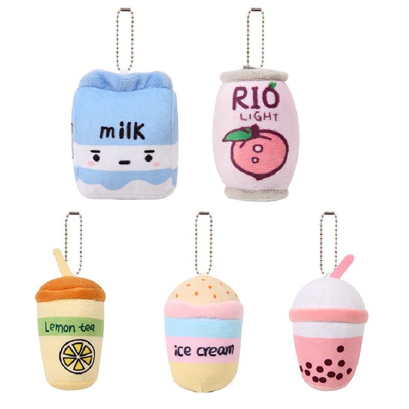 Entzückendes rosa Zitronentee-Stofftier mit weicher PP-Baumwollfüllung für Schlüsselanhänger und Rucksäcke