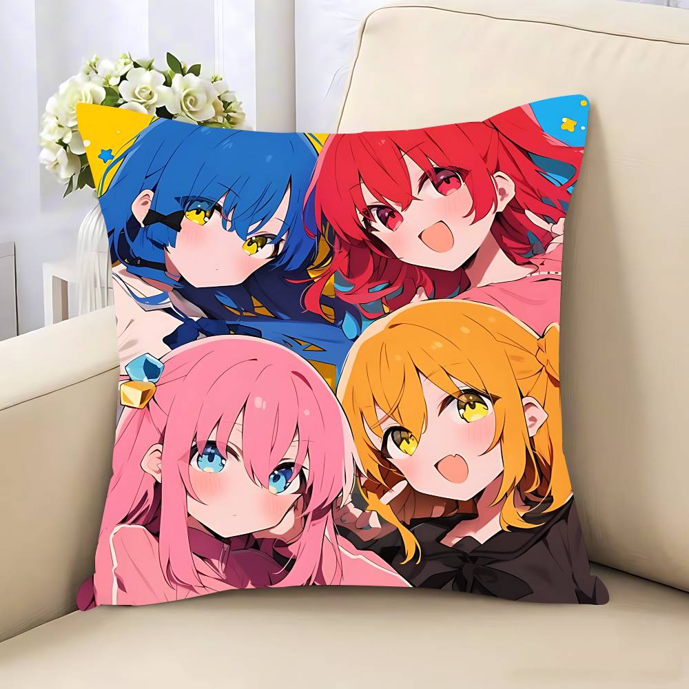Anime Singer B-Bocchi The Rock! Pillow Case Removable Washable Cushion Cover – All-Season Soft Linen