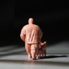 1/64 Scale Resin Model Depicting A Man Strolling With His Pet Dog Miniature Figure For Craft Projects And Toy Displays