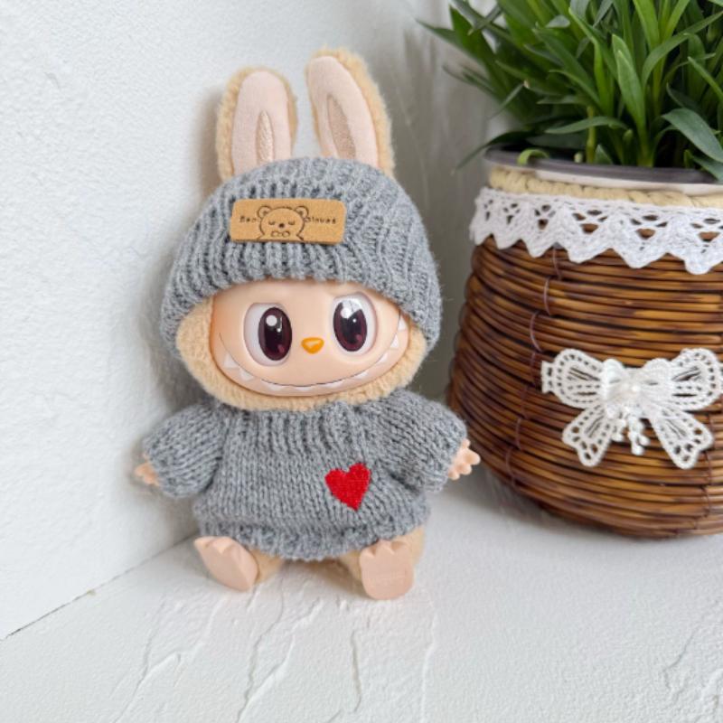 

Для 15-17 см V1v2 Лабубу Одежда Наряд Одежда для сидения Милый свитер Шапка Наряд Аксессуары Модные аксессуары для кукол Без кукол no doll