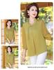 Women's Chinese Style Xiangyunsha Shirt - Mom's Summer 2026 Collection for Middle-Aged and Elderly