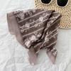 Spring and summer Japanese small fresh headscarf new versatile floral cotton and linen small square scarf women's thin decorative scarf silk scarf