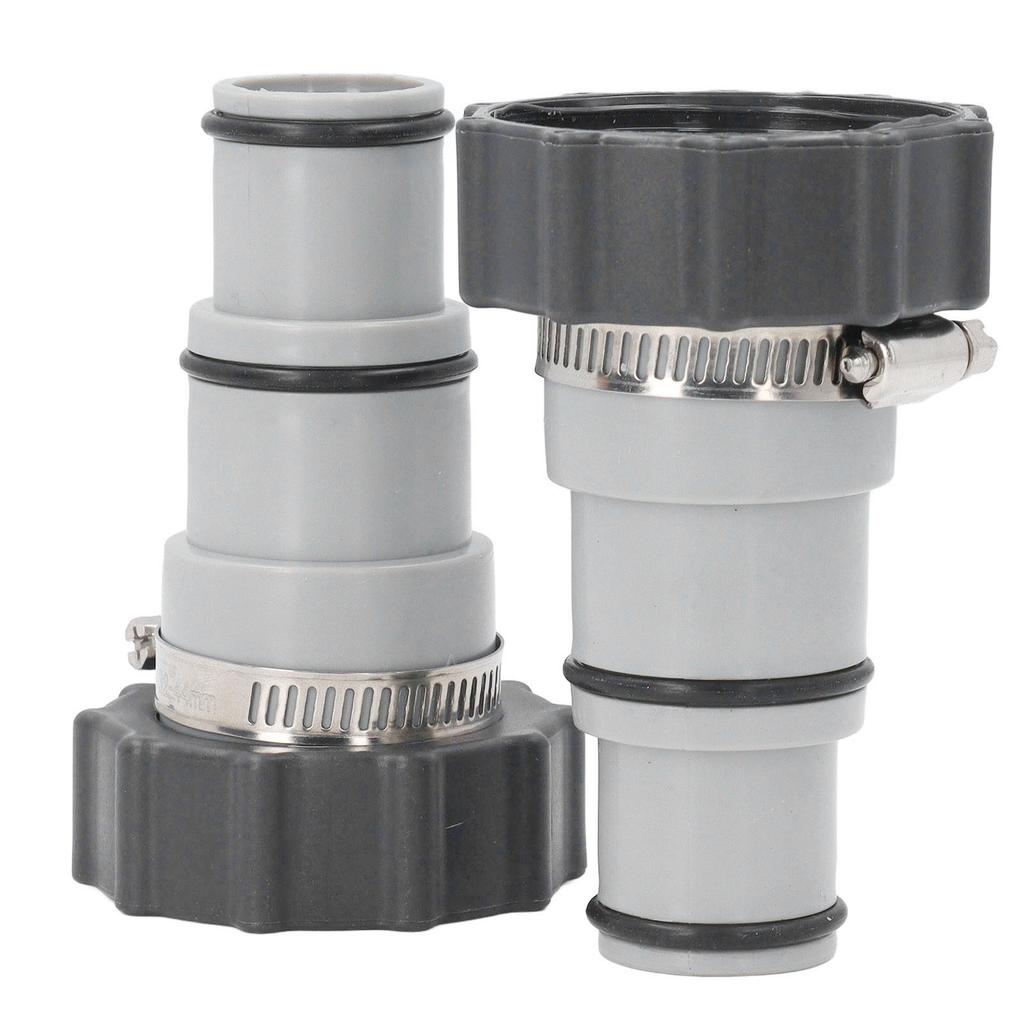 Threaded To Clamp Pool Hose Adapter Kit Pool Pump Hose Connector with Clamp Washer for 1.5 1.25