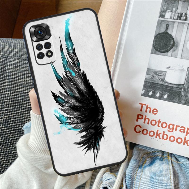 Fantasy Angel Girl Wings Phone Case For Redmi Note 12 11 10 9 8 Pro 8T 9S 10S 11S 12S 9A 10A 9C 10C 12C 13C Cover