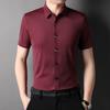 New Shirt Men's Casual Thin Lapel Fashion Solid Color Shirt Cardigan Business Men's Wear