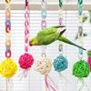 5 Pieces Interactive Ball Parrots Swing For Cage Enrichment Durable Swing Exercise Accessory