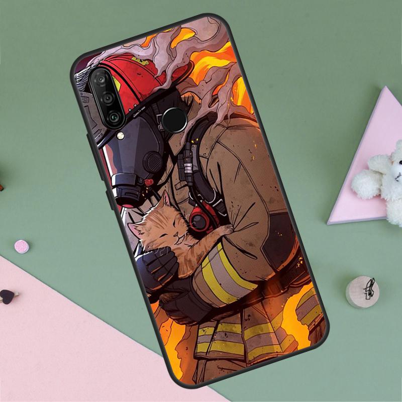 Firefighter Heroes Fireman For Huawei P30 P40 Lite P60 Pro Nova 7i 8i 11i 12i 12s 10 9 SE Y90 Y60 Y70 Y72 Y61 Y91 Case