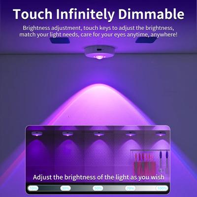 1/2Pcs RGB Led Night Light Under Cabinet Light Spotlight with Remote Control Rechargeable for Display Closet Wireless Dimmable