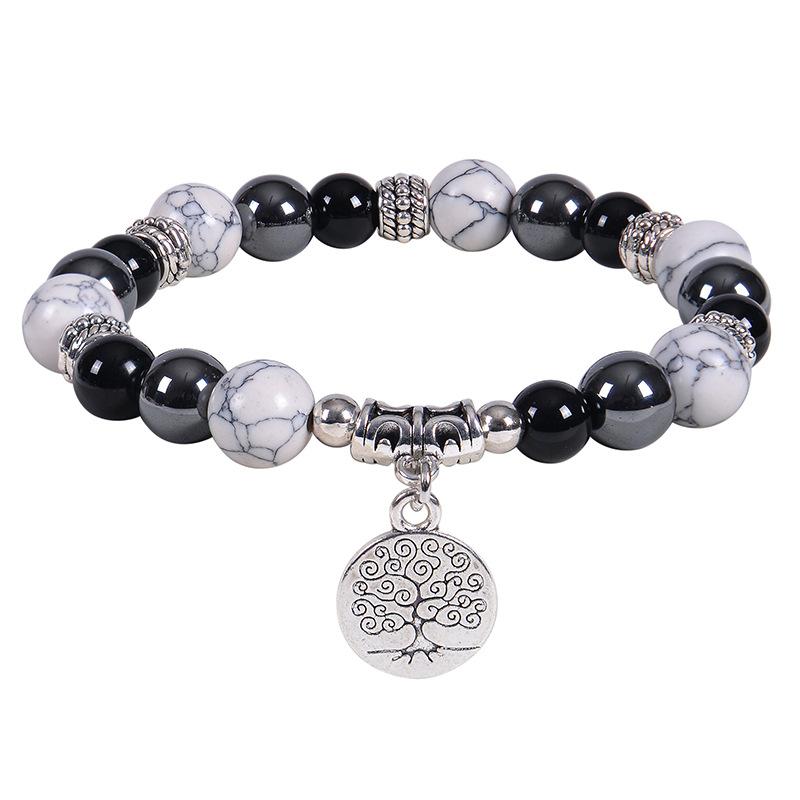 JYL TS Bracelet Couple Magnetic  Healing Stone Charm Enhances Health & Bond