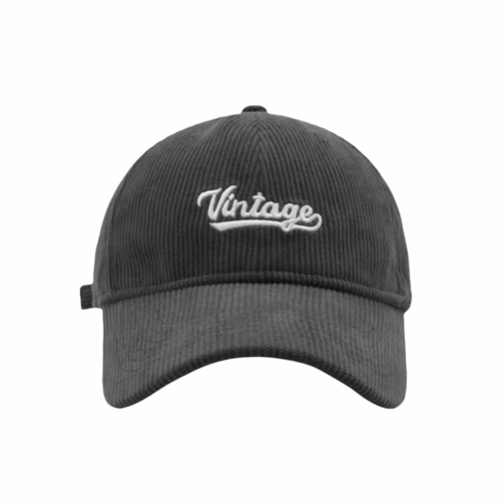 Korean Men Women Baseball Cap Corduroy Snapback Hat Fashion Letter Embroidery Cap  Visors