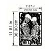 Metal Wall Art Skull Couple Decorative Plaque Home Ornament Laser Cut