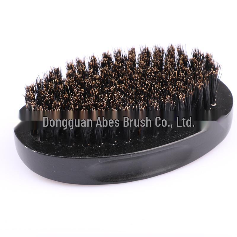 

Популярная мужская овальная черная расческа-щетка для бороды из щетины кабана