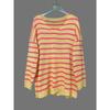 Women S V Neck Long Sleeve Striped Knit Pullover Sweater