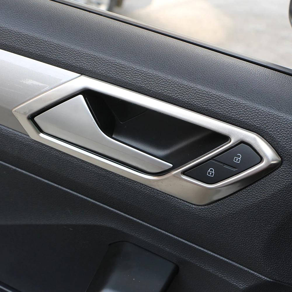 For Volkswagen VW T-Roc TROC 2018 - 2026 LHD Door Handle Cover Doors Handle Decoration Sticker Trim Frame Interior Accessories