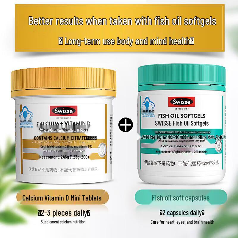 Swisse Mini Calcium + Vitamin D Tablets