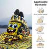 1pc Spongebob Headphones Shield Flannel Blanket Soft Warm Throw Blanket for Bedroom Living Room Bed Travel Camping Picnic Gift. MT71601194