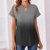 Dames tops: T-shirt met korte mouwen, zomerse V-hals shirts, werkblouses, zakelijke tunieken