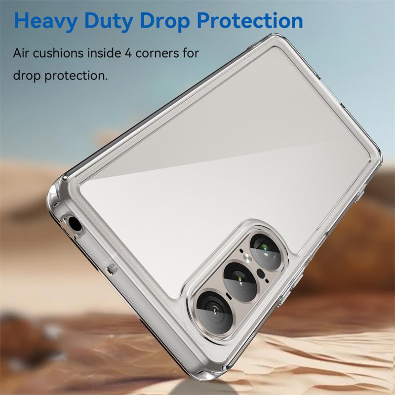 For Sony Xperia 1 VII Case Sony Xperia 1 VII Cover TPU Clear PC + Silicone Shockproof Protective Phone Cover Sony Xperia 1 VII