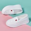 Hollow-out Summer Heightening Medical Nurse Shoes Women's Soft Sole Breathable Thick Sole Not Tired Feet Work White Shoes