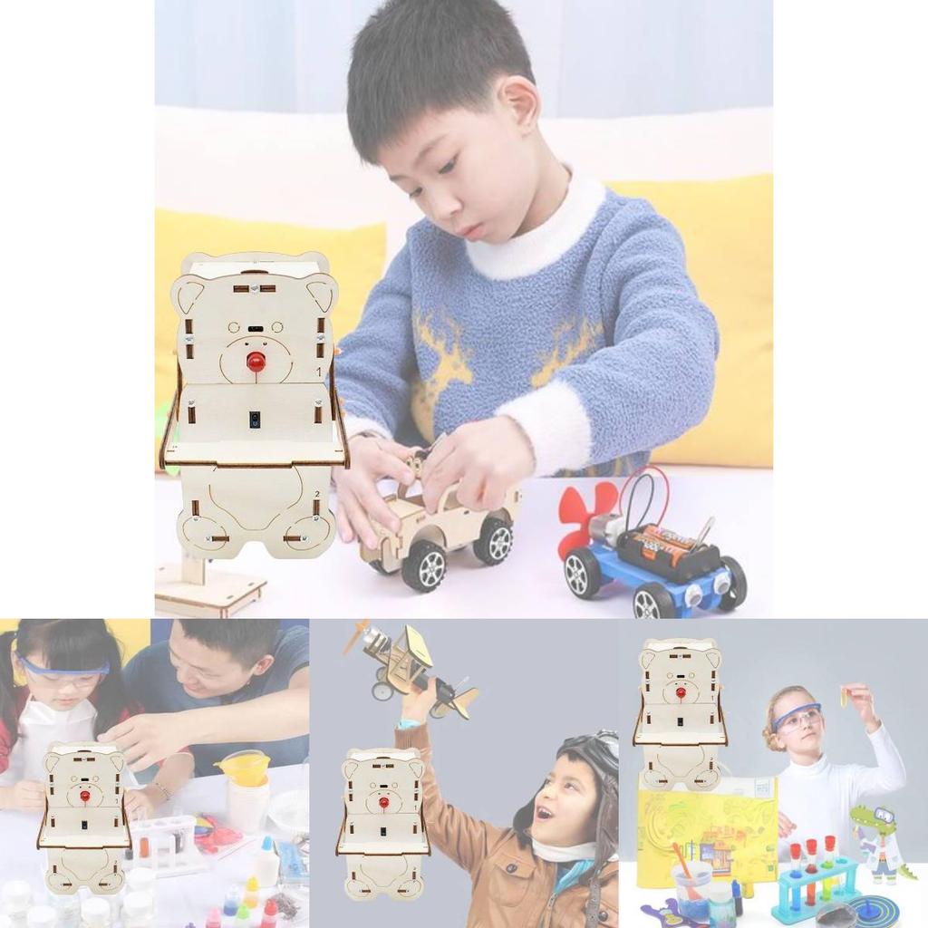 Intelligent Sensing Coin-eating Robot Diy Wood Material Science Experiment Toy For Elementary Students Ha-a03