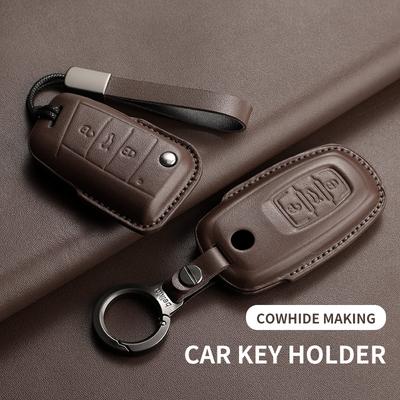 Leather Cars Flip Key Case Cover Fob for VW Volkswagen Passat Golf 7 MK7 Polo Jetta MK6 Tiguan CC Passat B6 B7 Touareg 2010-2014