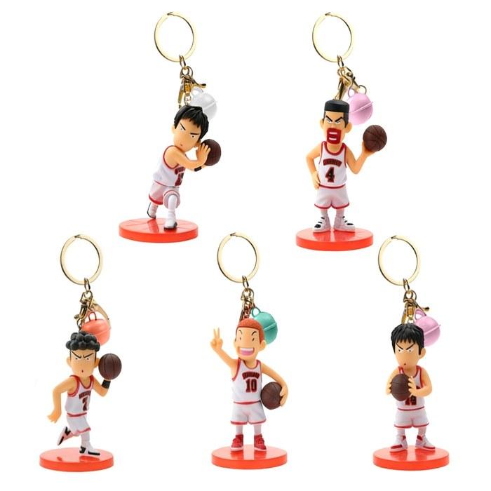 [Mprocen] Slam Dunk Keychain Set of 5 – Rukawa Kaede, Mitsui Hisashi, Miyagi Ryota, Akagi Takenori, Sakuragi Hanamichi
