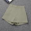 Ladies' Casual Suit Pants With High Waist And Slimming Effect, Versatile And Color Loose Shorts