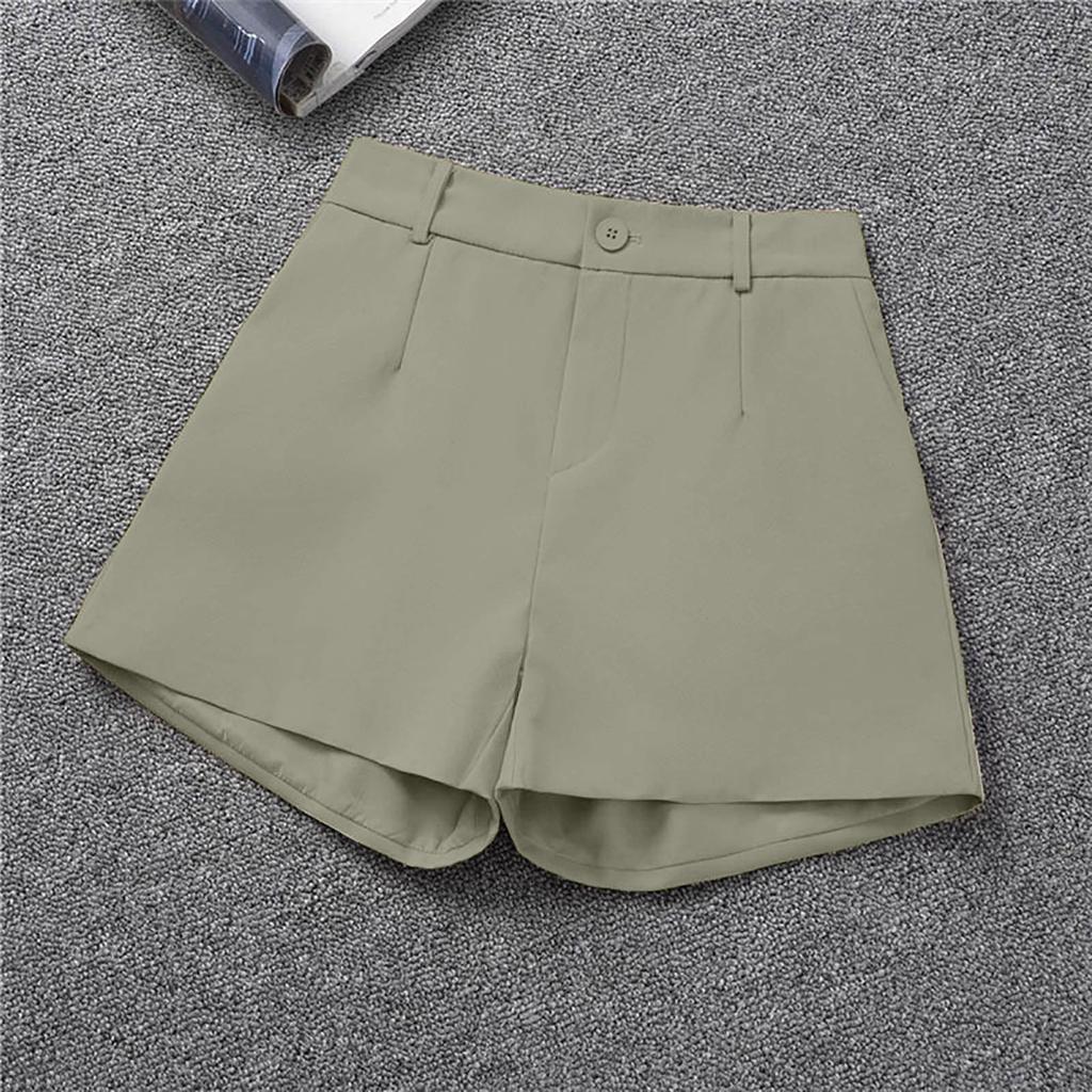 Ladies' Casual Suit Pants With High Waist And Slimming Effect, Versatile And Color Loose Shorts