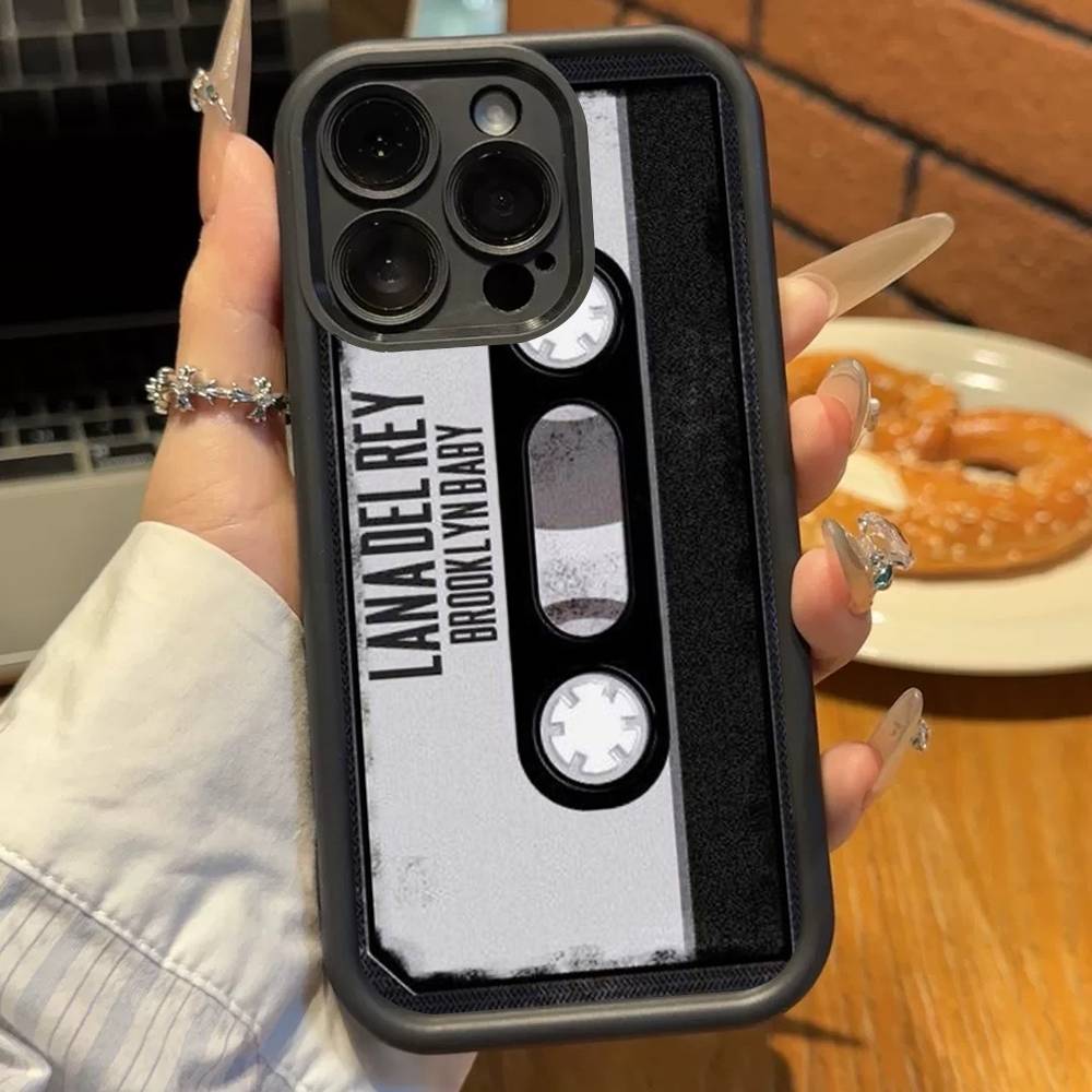 Vintage Cassette Tape Retro Phone Case For iPhone 17 16 15 14 13 12 11 Pro Plus Max Soft TPU Ladder Lens Protection Soft Cover