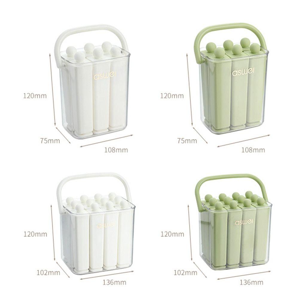 With Lid Old Popsicle Mold Silicone Frozen Ice Cream Molds New Long Bar Ice Tray for Freezer