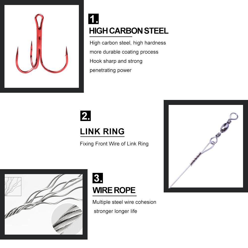 5/10pcs 15/20/25cm Anti-bite Steel Wire Leader Leashes For Fishing 50LB With Swivel Fishing Lure Accessories Pike Bass