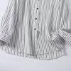 European and American style, new women's clothing, foreign style, high intelligence, light and familiar commuter style, stand-up collar striped shirt