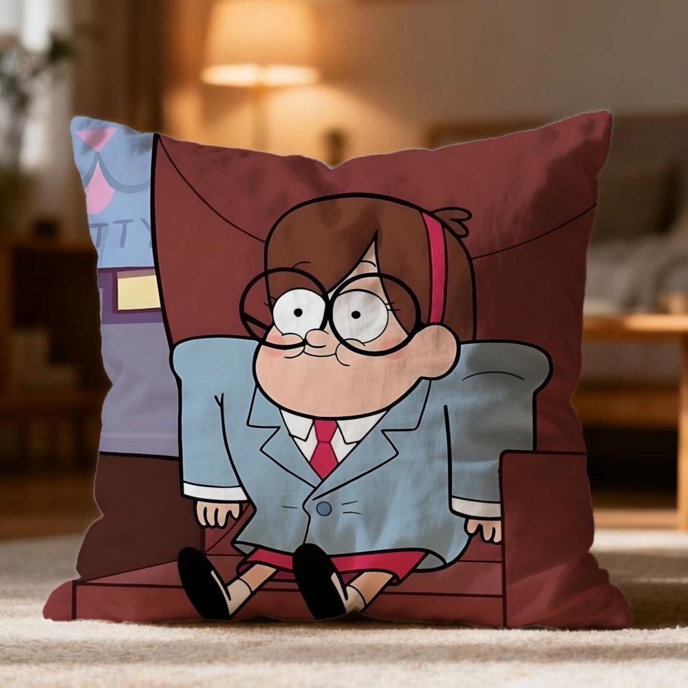 Hot GGravity Fallses Cushion Cover Soft Washable Pillow Case Multi-Scene for Couch Bed Travel Office Use