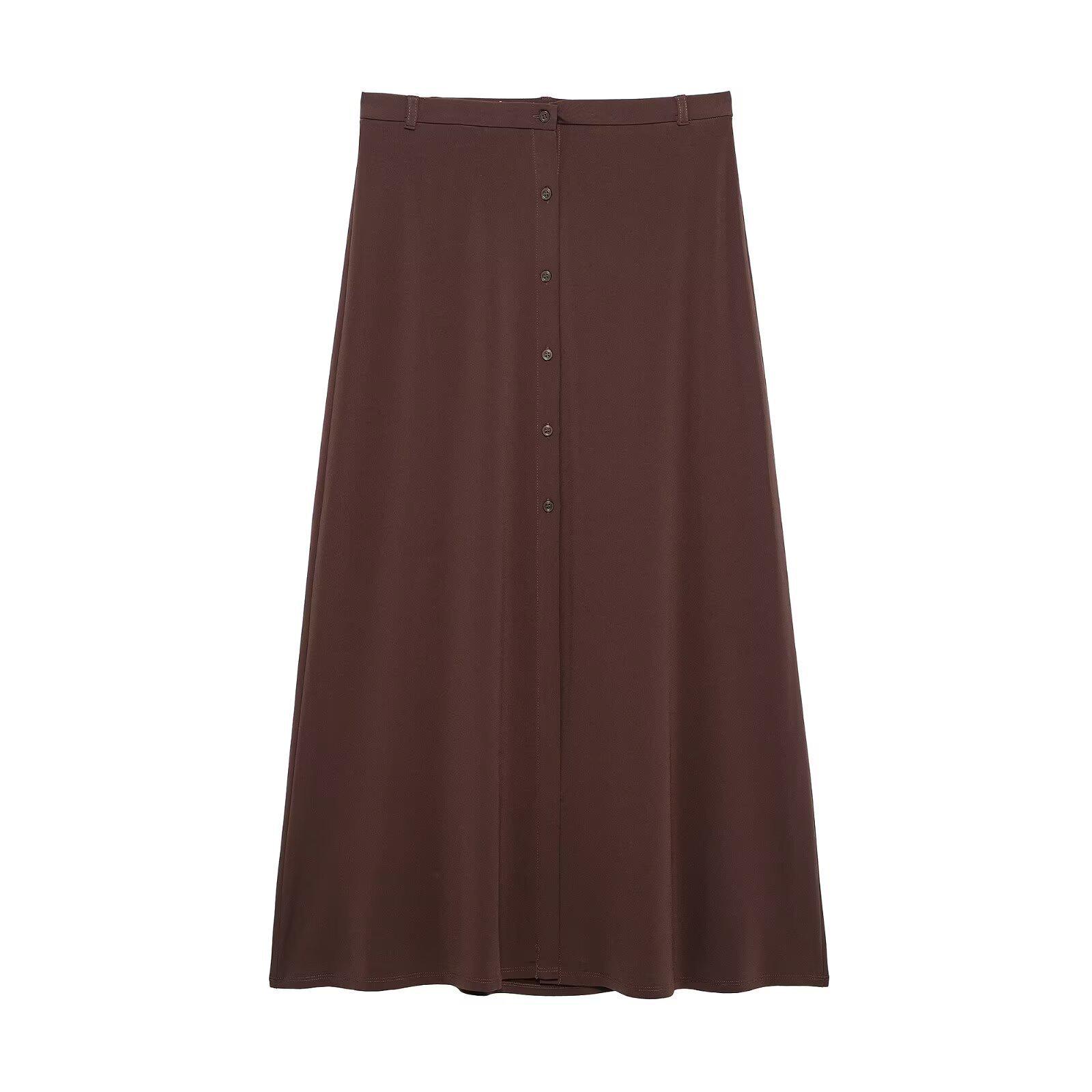 

TAOP&ZA Весенне-летняя женская рубашка с отложным воротником и длинным рукавом и юбка миди L