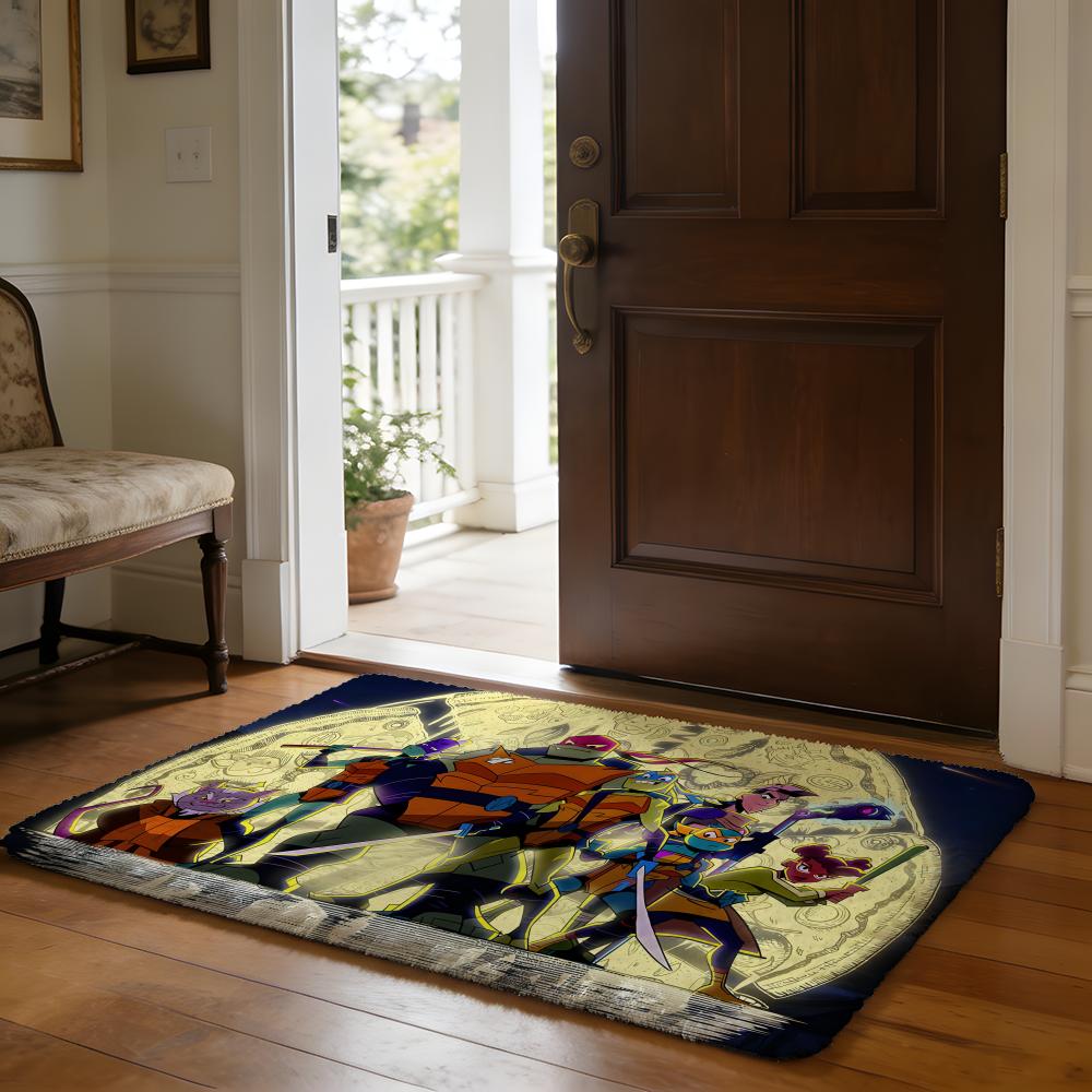 Anime NNinja Turtles Floor Mat Soft Flannel Absorbent Mat Non-Slip Rug Home Bedroom Bathroom