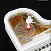 White Ballet Dancing Girl Grand Piano Music Box - Cute Birthday Ornament