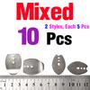 10Pcs Stainless Steel Swim Jig Dancer Jig Blade Chatter Style Bait Fishing Lure Parts for Angling