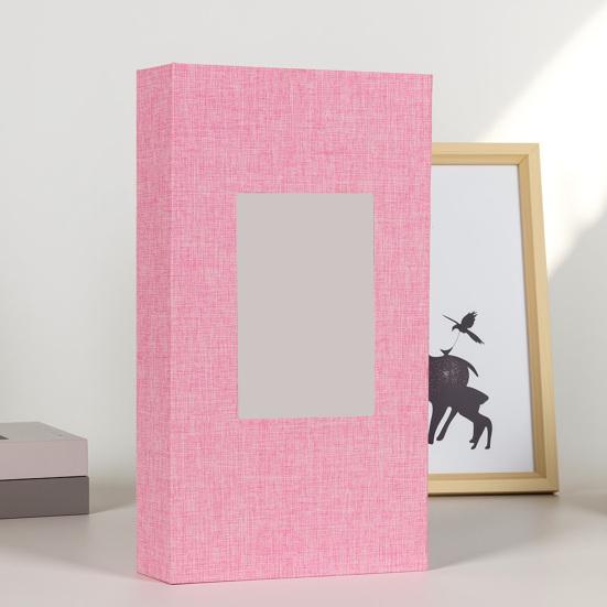 Photo Album 4x6 with 300 Pockets Linen Cover Picture Scrapbook with Front Window Slip-in Vertical Photo Book for Personalized Wedding Vacation Memory