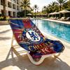 Chelsea FC Print Beach Towel Design, Soft, Lightweight. for Home Bathroom, Spa, Pool, Yoga, Surfing, Camping, Gift for Family, Friend