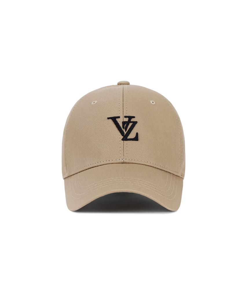 Bajal [Unisex] 3D Monogram Logo Oversized Ball Cap Beige