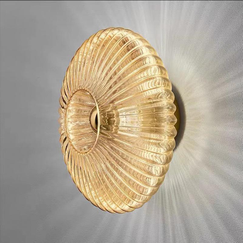 Postmodern Bauhaus Glass Wall Lamp for Bedroom or Hotel Ambiance