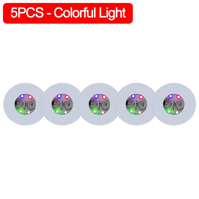 

3 режима, светодиодные фонари для подстаканников, светящиеся на батарейках стаканы для питья, подставки для чашек, лампы, бутылки с ликером, подушки для подставок, бары, декор для вечеринки 5PCS разноцветный