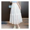 Navava Romantic Ruffle Lace Banding Long Skirt Ns346