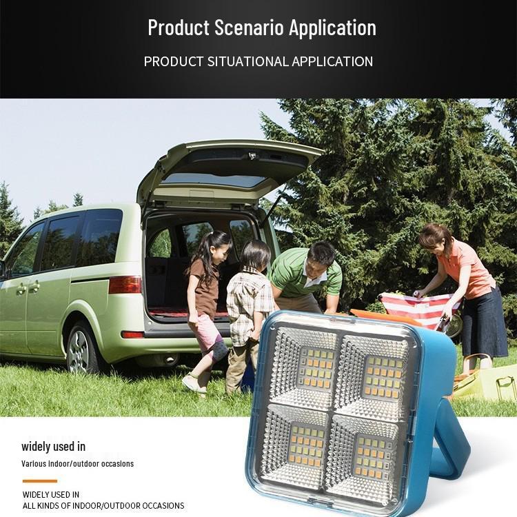 USB Rechargeable Solar LED Spotlight: Portable Outdoor Camping & Emergency Lamp