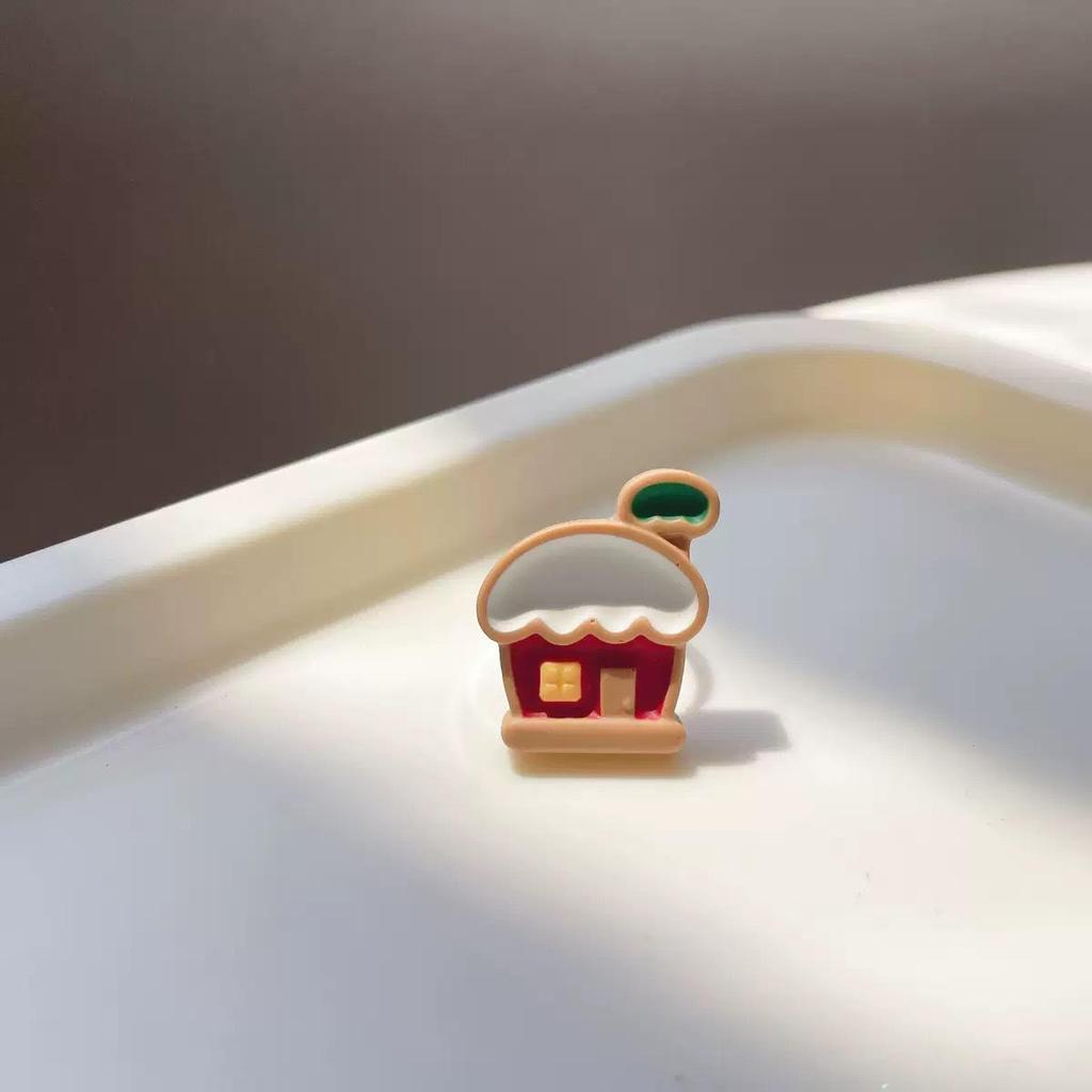 Süßer Weihnachts-Cartoon-Ring: Weihnachtsmann, Rentier, Baum Offener Schmuck für Mädchen