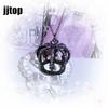 3D Full Rhinestone Crown Subculture Sweater Chain Necklace Gothic Punk Jewelry for Women Holiday Party Wear Gift