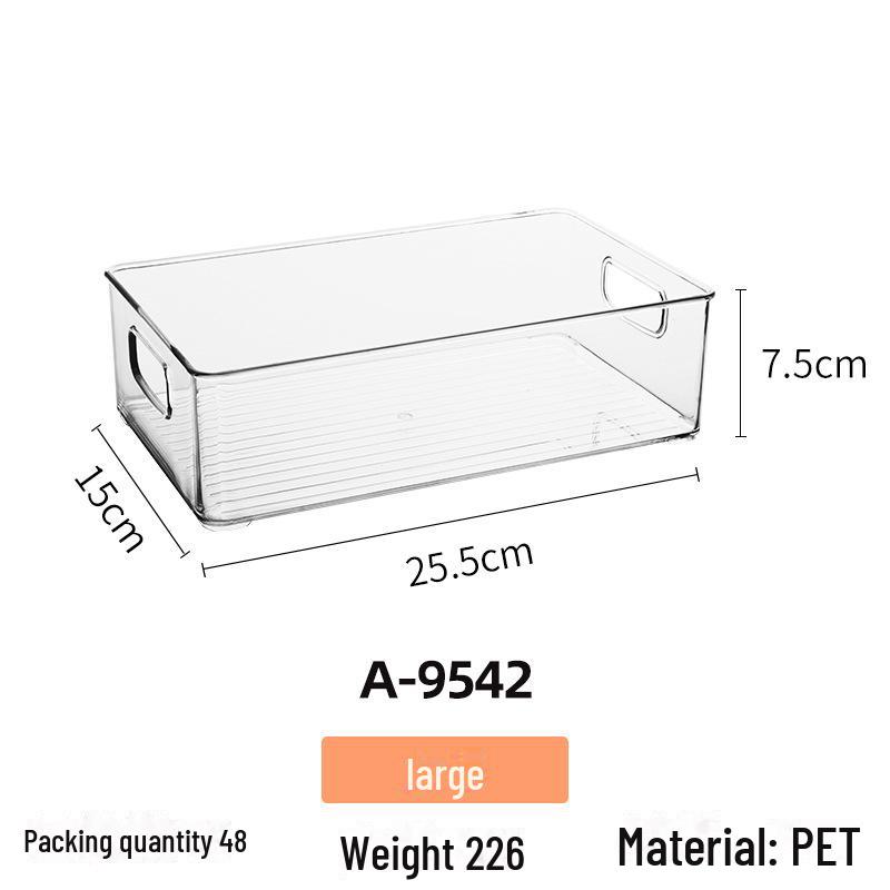 

Прозрачный пластиковый ящик для хранения ПЭТ для кухонных и настольных предметов Transparent