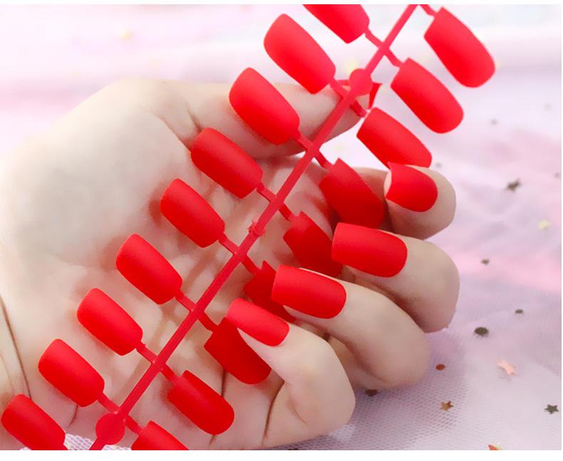 24 шт./компл. DIY быстрые ногти с длинной плоской головкой, матовые матовые накладные ногти, разноцветные полоски, готовый маникюр, маникюр