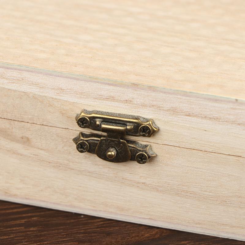 1/3Pcs Rustic Vintage Style Wooden Storage Box With Hinged Lid Keepsake Box Organizer For Trinket Home Decor Crafts Art Hobbies