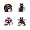 Creative Magician Cat Brooch for Kids Students Metal Badge Backpack Clothing Accessories Halloween Gifts